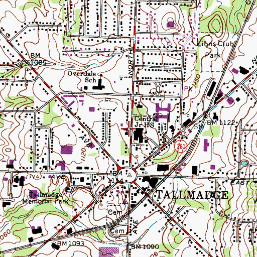 Topographic Map of Our Lady of Victory Church, OH