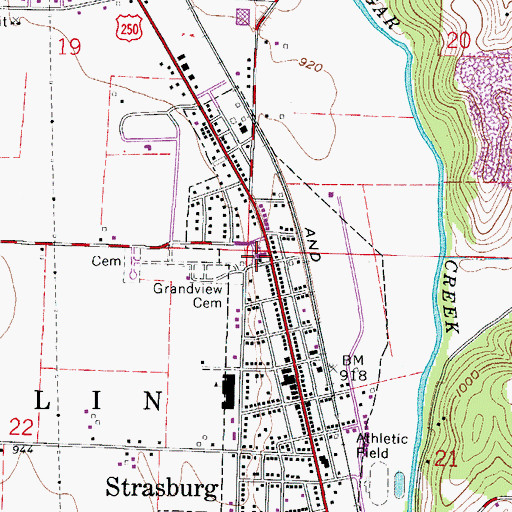 Topographic Map of Saint John United Church of Christ, OH