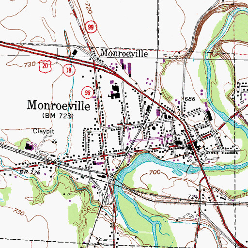 Topographic Map of Trinity Lutheran Church, OH
