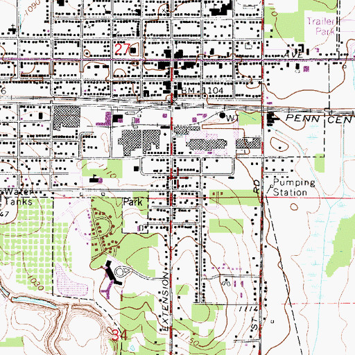 Topographic Map of Saint Anns Church, OH