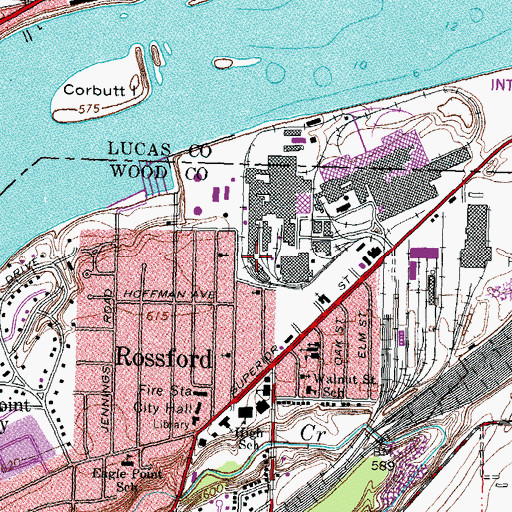 Topographic Map of Allen Chapel Church, OH