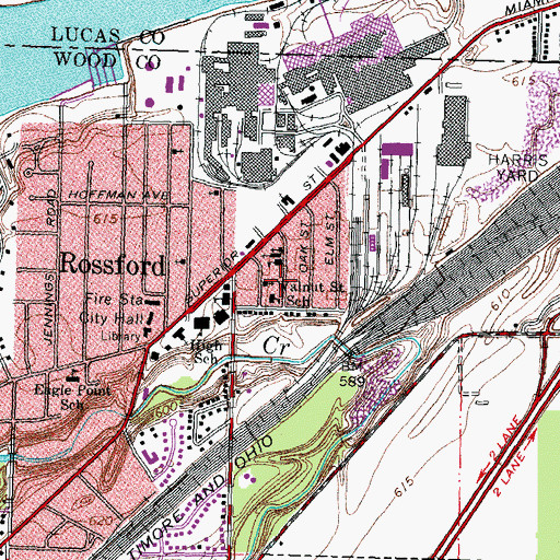 Topographic Map of Saint Michaels Ukrainian Church, OH