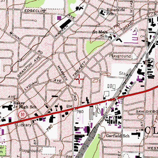 Topographic Map of West Park Christian Reformed Church, OH