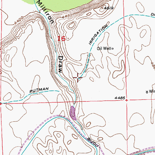Topographic Map of Putman Irrigation Ditch, CO