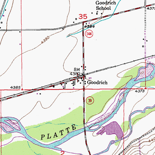 Topographic Map of Goodrich, CO