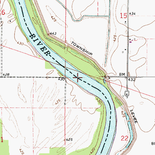 Topographic Map of Hite Ferry (historical), IL