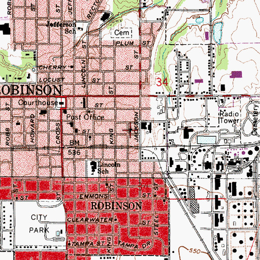 Topographic Map of Otterbein United Methodist Church, IL