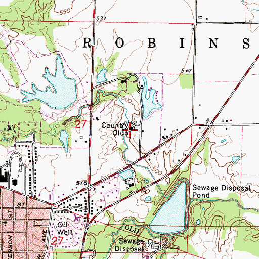 Topographic Map of Quail Creek Country Club, IL