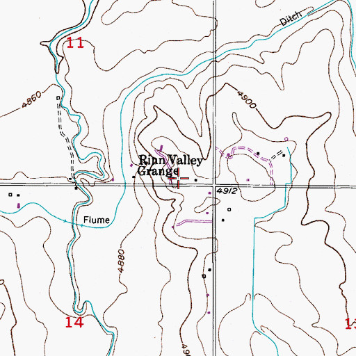 Topographic Map of Rinn Valley Grange, CO