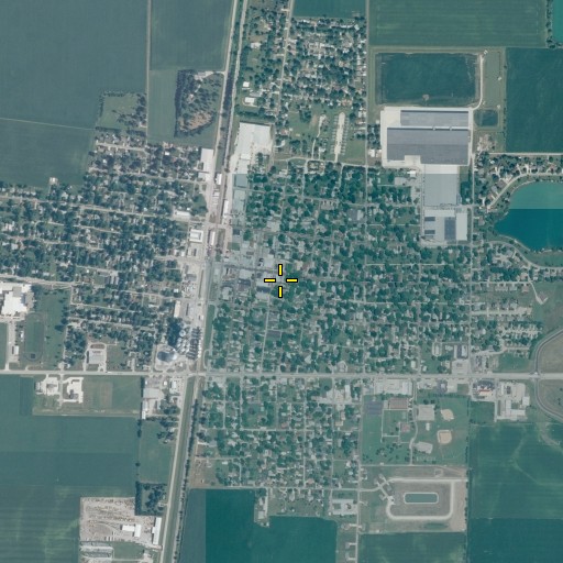 Aerial/Satellite Image of First Baptist Church of Arcola, IL