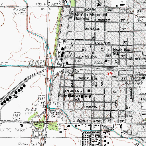 Topographic Map of First United Presbyterian Church, IL