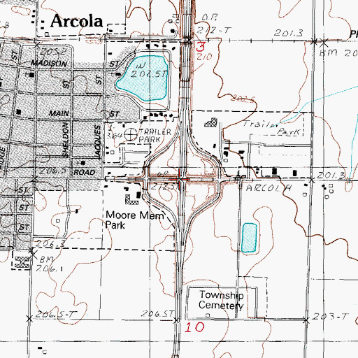 Topographic Map of Interchange 203, IL