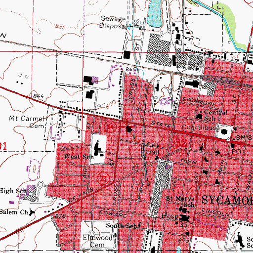 Topographic Map of Federated Church, IL