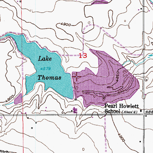 Topographic Map of Lake Thomas, CO