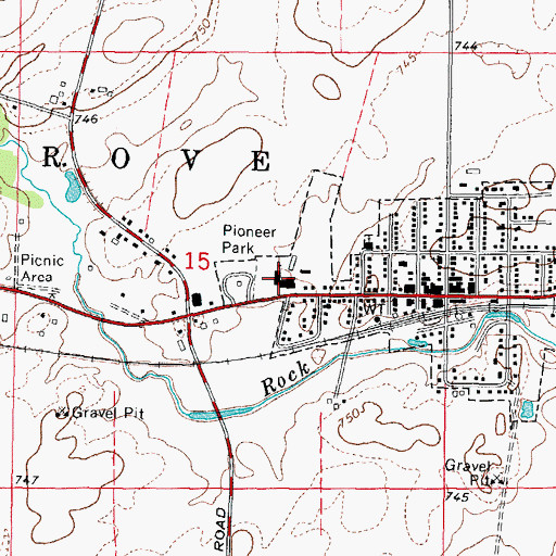 Topographic Map of Hinckley Elementary School, IL