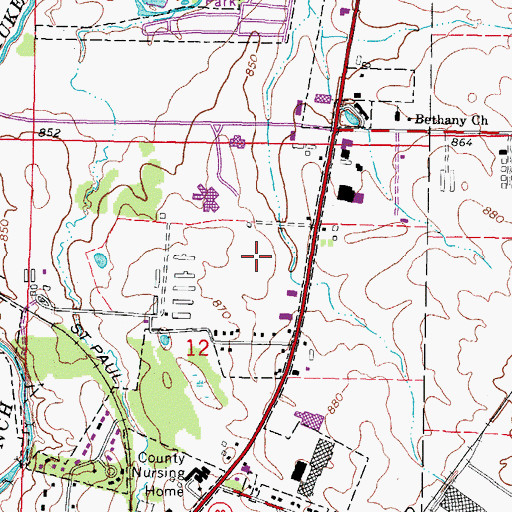 Topographic Map of Northwestern Medicine Kishwaukee  Hospital, IL