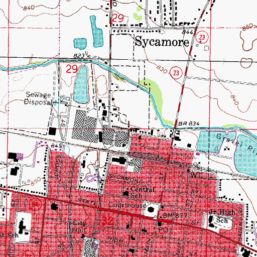 Topographic Map of North Avenue Baptist Church, IL