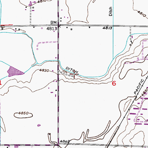 Topographic Map of Last Chance Ditch, CO
