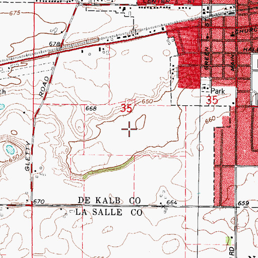 Topographic Map of Sononauk Lake (historical), IL