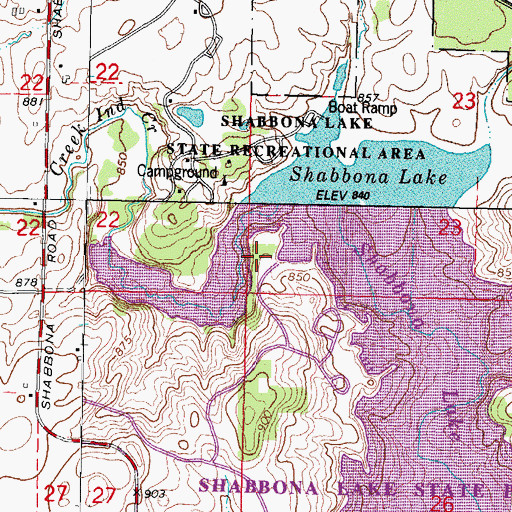 Topographic Map of Touch the Earth Trail, IL