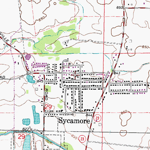 Topographic Map of Wetzel Park, IL