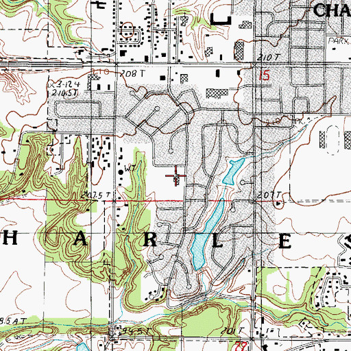 Topographic Map of Carl Sandburg Elementary School, IL