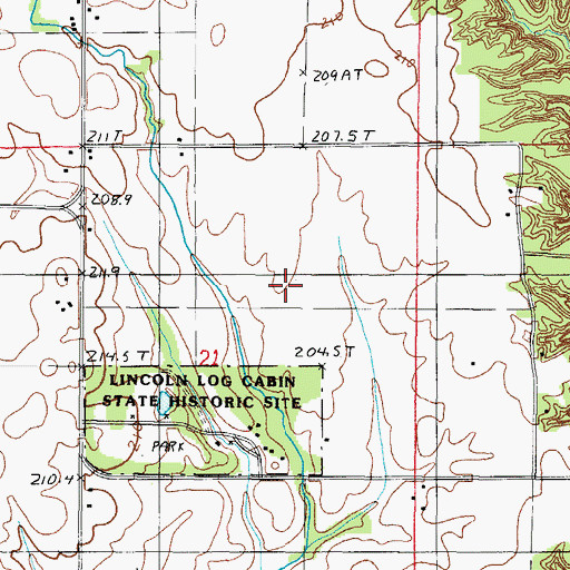 Topographic Map of Goosenest Prairie, IL