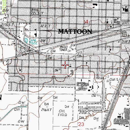 Topographic Map of Kinzel Park, IL
