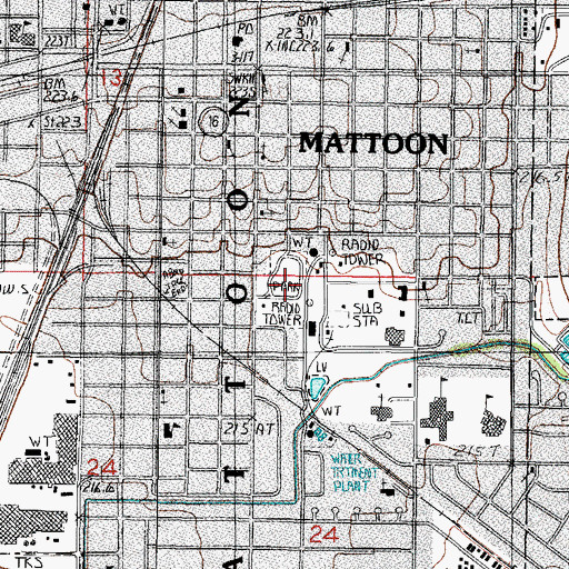 Topographic Map of Lawson Park, IL