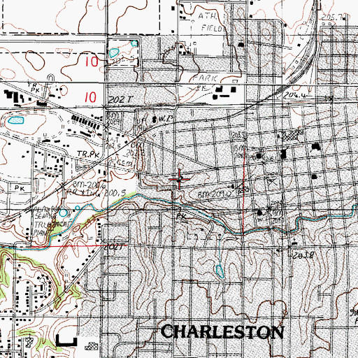 Topographic Map of Lincoln Elementary School, IL