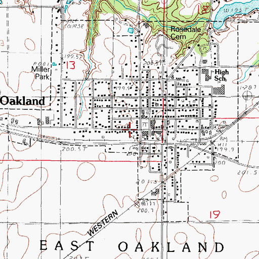 Topographic Map of Memorial Library, IL