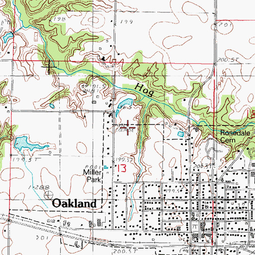 Topographic Map of Norton Knolls Golf Course, IL