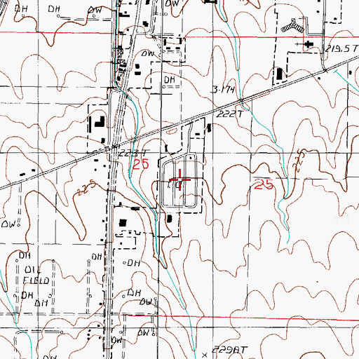 Topographic Map of Old State Mobile Home Village, IL