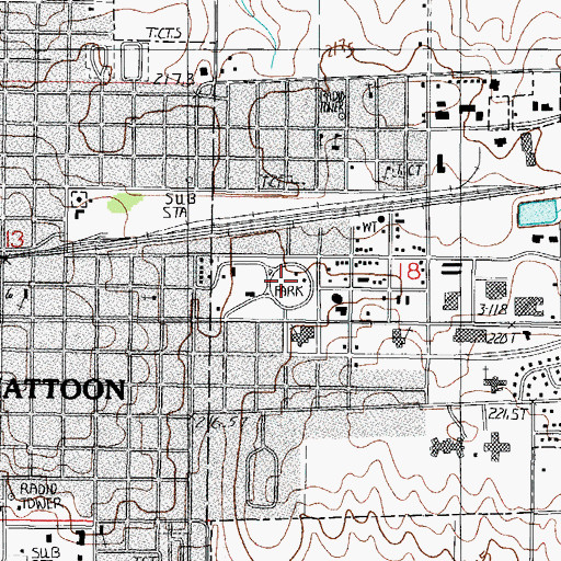 Topographic Map of Peterson Park, IL