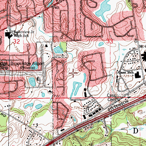 Topographic Map of Carriage Greens Golf Club, IL