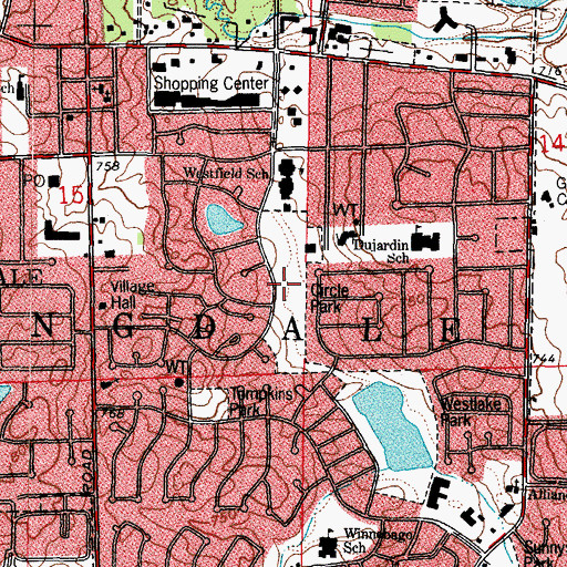 Topographic Map of Circle Park, IL