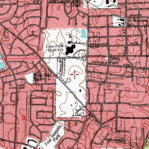 Topographic Map of Claus Farm Recreation Area, IL