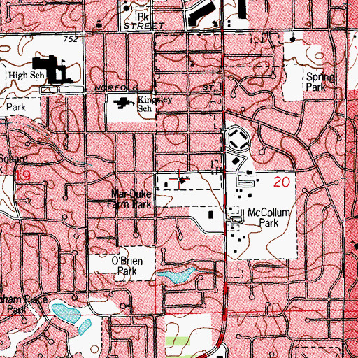 Topographic Map of Divine Savior Catholic Church, IL