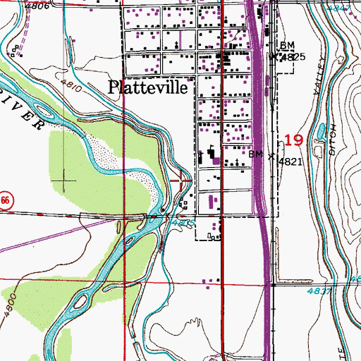 Topographic Map of Bucker Ditch, CO