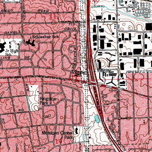 Topographic Map of Faith United Methodist Church, IL