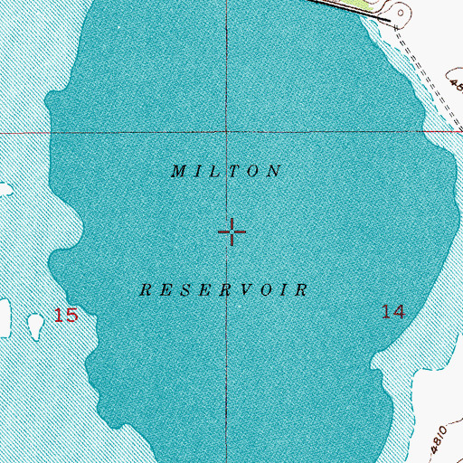 Topographic Map of Milton Reservoir, CO