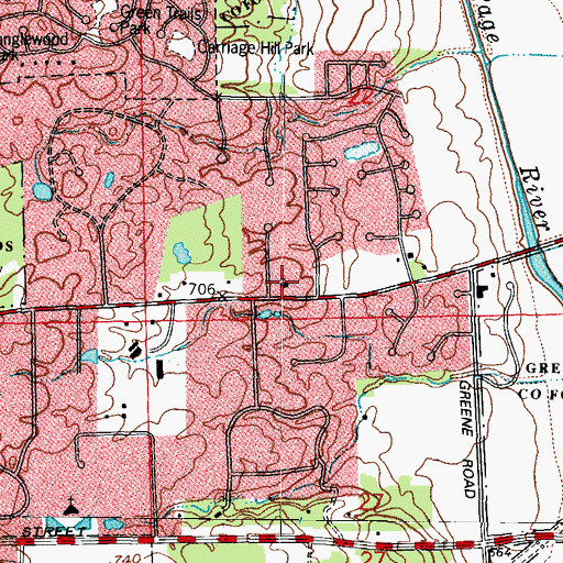 Topographic Map of Lumen Christi Presbyterian Church, IL