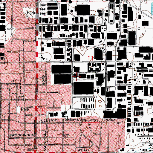 Topographic Map of Mohawk Country Club (historical), IL