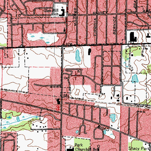 Topographic Map of Shorewood, IL
