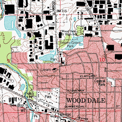 Topographic Map of Superior School (historical), IL