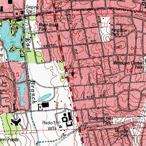 Topographic Map of Trinity Lutheran Church, IL