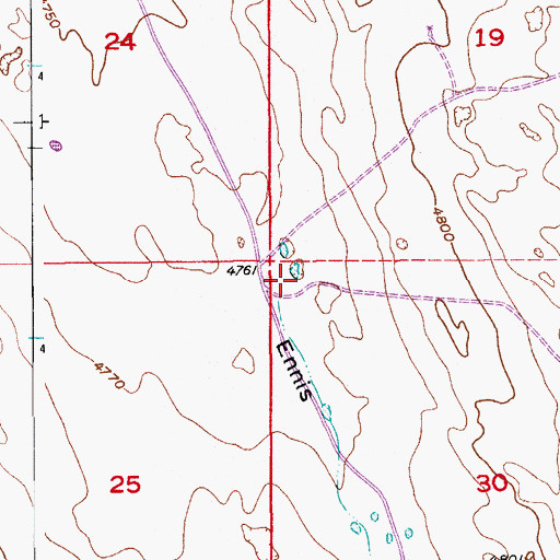 Topographic Map of Ennis Draw, CO