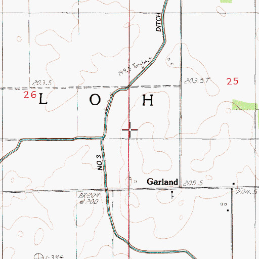 Topographic Map of Mulberry Grove (historical), IL