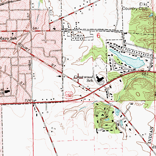 Topographic Map of Paris Community Hospital, IL