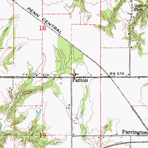 Topographic Map of Patton United Methodist Church, IL